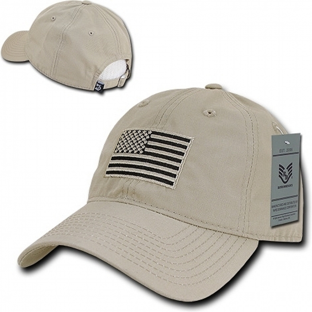 RapDom Tonal US Flag Graphic Relaxed Mens Cap